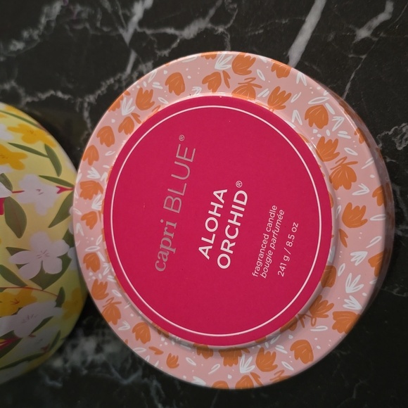 ❤️BUY 5 GET 3 FREE Aloha Orchid Pattern Play Petite Jar Capri Blue 8oz - Picture 9 of 10